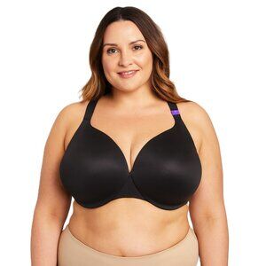 Catherines Intimates Womens Plus Size 46DD Bra Black Full Coverage